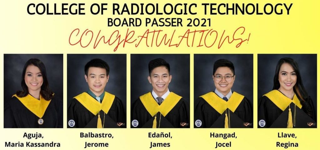 College of Radiologic Technology Board Passers 2021 – Our Lady of ...